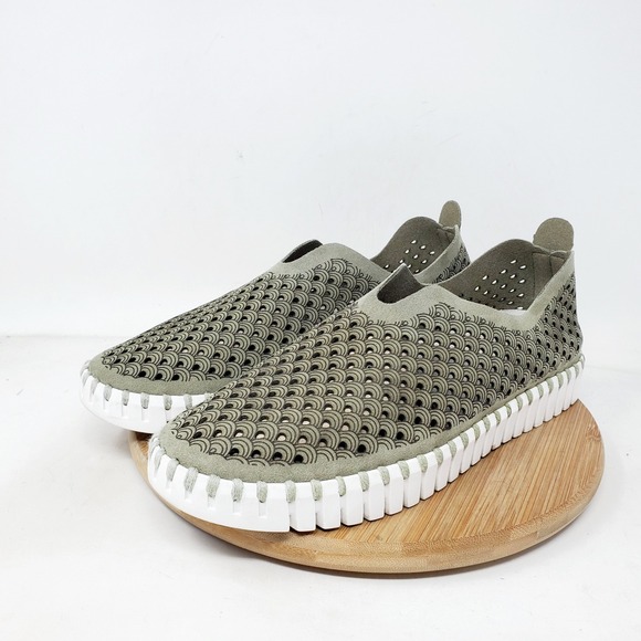 Ilse Jacobsen Tulip 139 Shoes Women 39 Green Slip On Comfort Loafer Sneakers - Picture 6 of 12